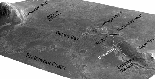 Opportunity Solander Point Map