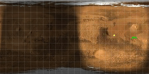 Curiosity Sol 368 Mars24 Map