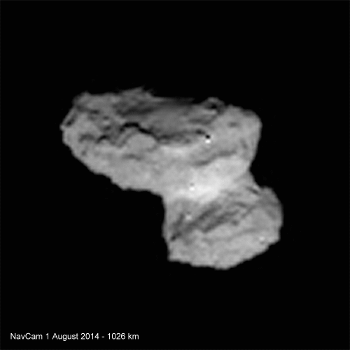 ESA Rosetta: 67P 1 agosto 2014 NavCam e OSIRIS NAC