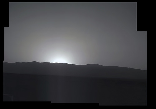 Curiosity sol 587 - tramonto