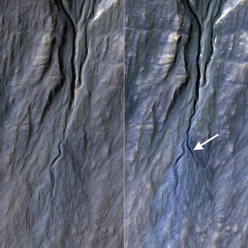 Marte Terra Sirenum - nuovo canalone 2010 / 2013