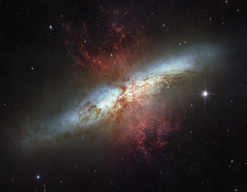 Hubble Space Telescope: M 82 - Credit: NASA, ESA, and The Hubble Heritage Team (STScI/AURA)