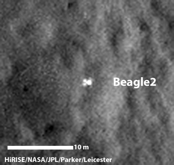 Beagle-2 - Credit: HiRISE/NASA/JPL/Parker/Leicester