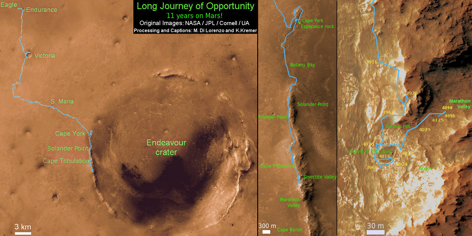 Opportunity - route mal sol 4125