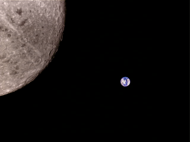 DSLWP-B il lato nascosto della Luna e la Terra